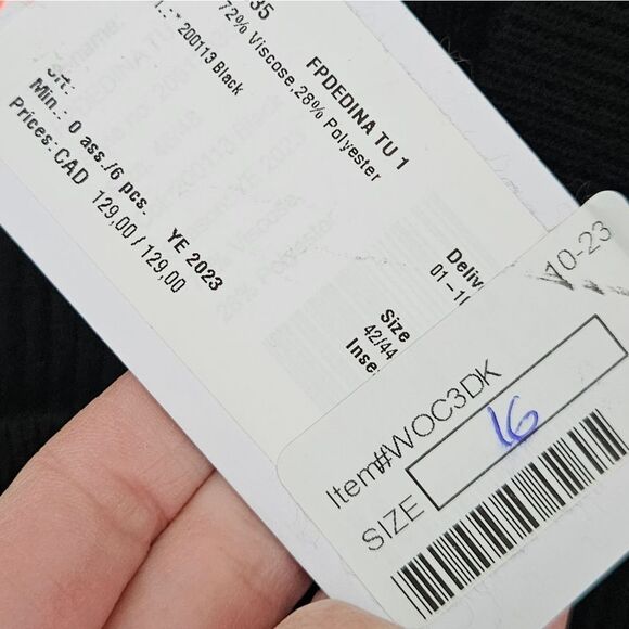 Nwt Fransa Black Long Sleeve Sweater/ Dress - Picture 5 of 5